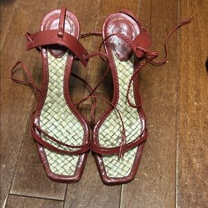 Gucci Red Strappy Women's Sandals